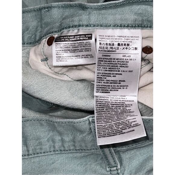 Levi's Green Wash Button Fly 501 White Oak Denim Jeans Size 33x27 - Picture 5 of 8